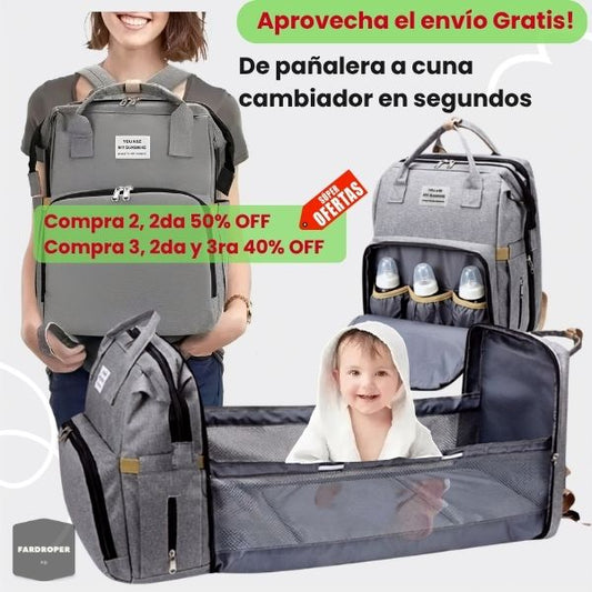Mochila Pañalera 3 en 1