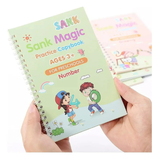 4 Cuadernos Caligrafía Mágica Montessori