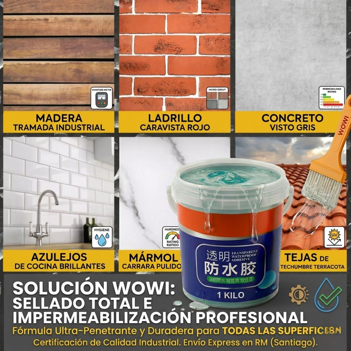 Sellador Tapa Gotera Transparente 1kg!!!